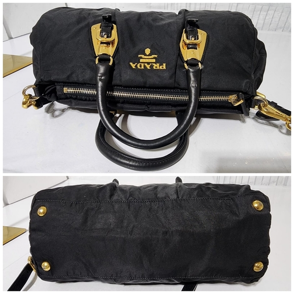 Prada Convertible Satchel Tessuto Bag Black - Picture 8 of 13